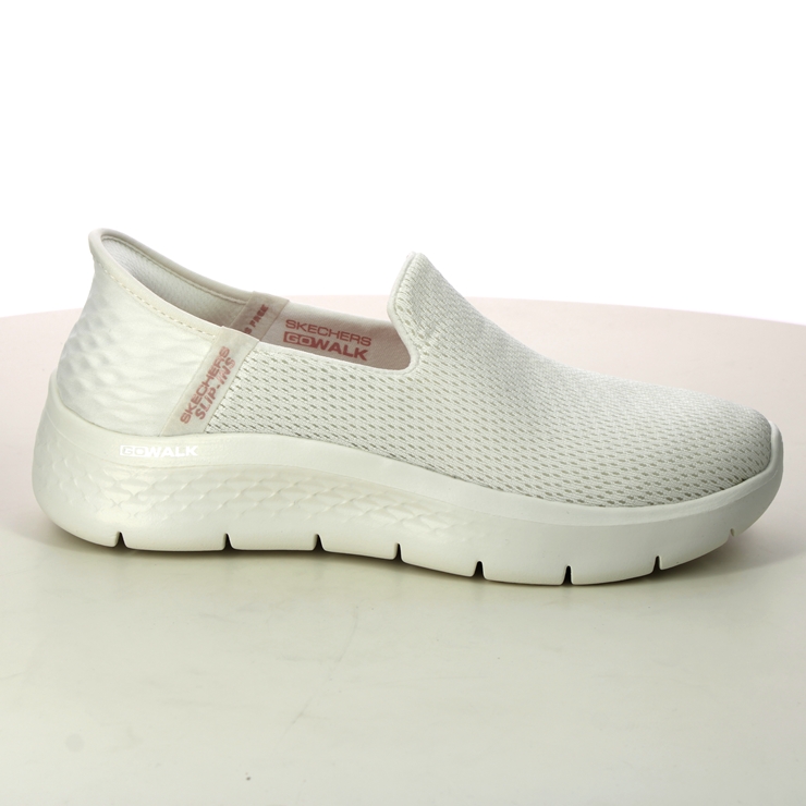 Skechers Slip Ins Go Walk OFWT Off White Womens Trainers 124963