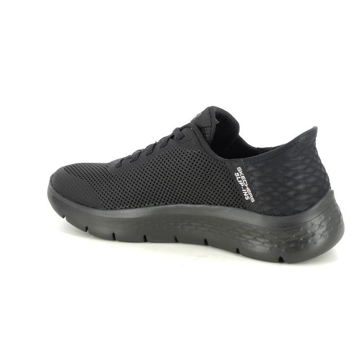 Skechers Slip Ins Go Walk Bungee BBK Black Womens Trainers 124836