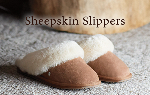 sheepskin slip on slippers