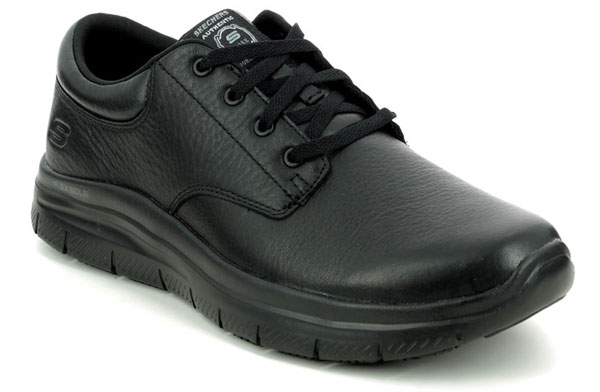 skechers all black work shoes