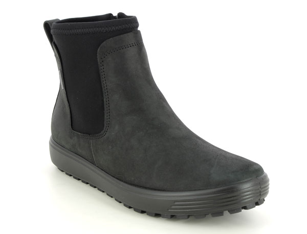 Ecco Soft 7 GTX Tred Black Ankle Boots