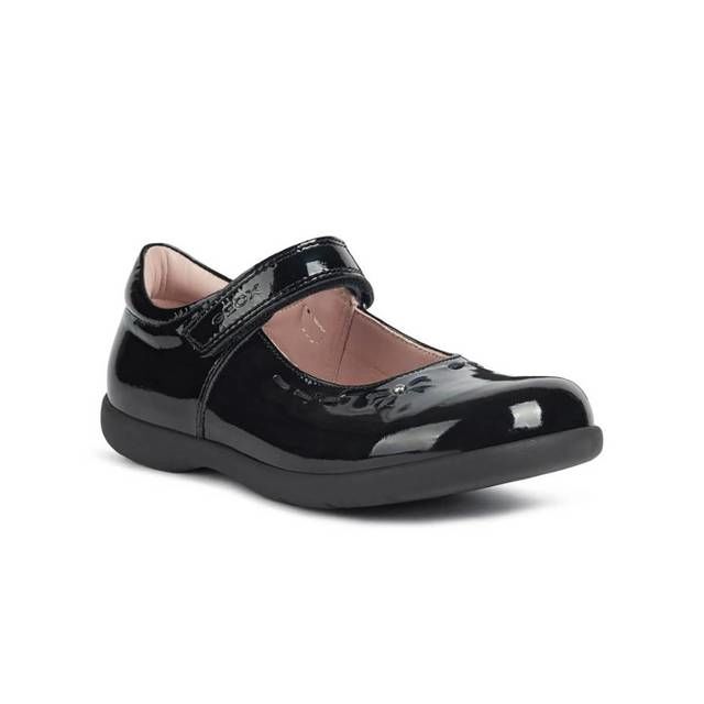 Geox Girls School Shoes - Black patent - J16FHA/C9999 NAIMARA A