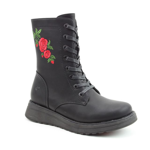 Heavenly Feet Lace Up Boots - Black floral - MB0003790/46 MARTINA 4