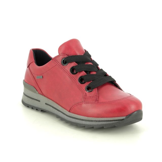 Ara Osaka Sport Gtx Red leather Womens Walking Shoes 24528-06
