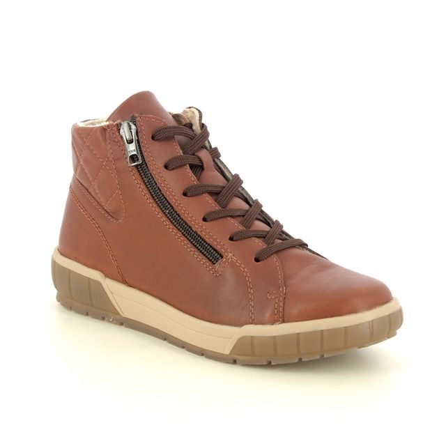 Begg Exclusive Hi Tops - Tan Leather - 13651131W/11 ARDA   ZIP HI