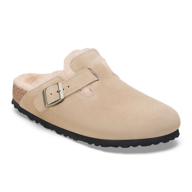 Birkenstock Slipper Mules - Off white - 1028299/56 BOSTON FUR SHEEPSKIN