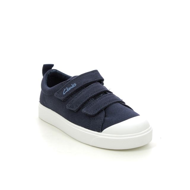 Clarks Girls Trainers - Navy - 491157G CITY VIBE K