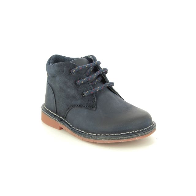 Clarks Boys Boots - Navy Leather - 432666F COMET RADAR T