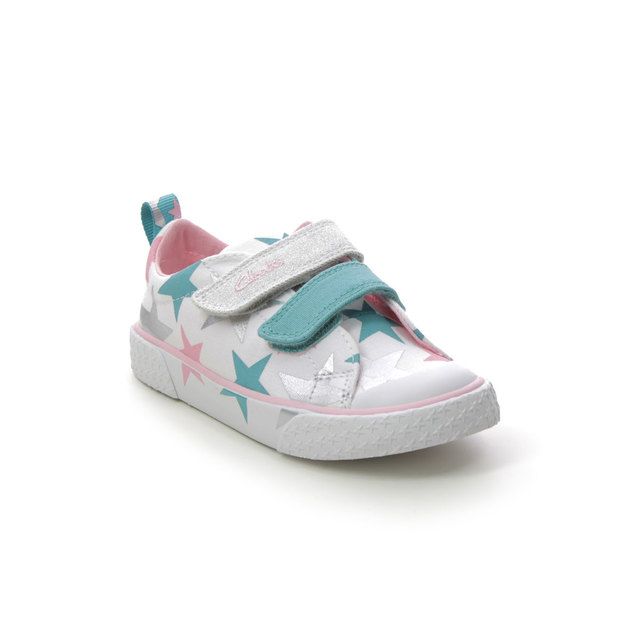 Clarks Toddler Girls Trainers - Cotton - 663546F FOXING LO K