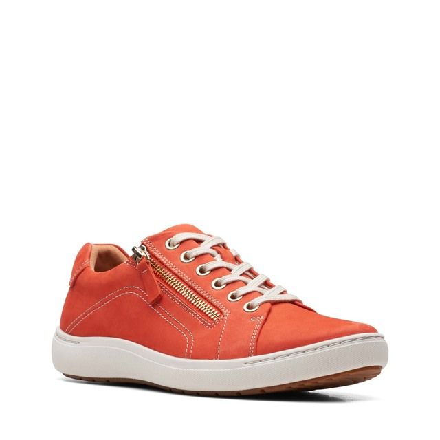 Clarks Nalle Lace Orange Womens lacing shoes 7101-74D