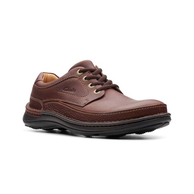 Clarks Comfort Shoes - Brown leather - 390058H NATURE THREE