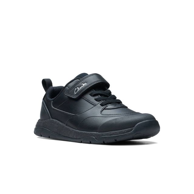 Clarks Boys Shoes - Black leather - 751406F STEGGY STRIDE K