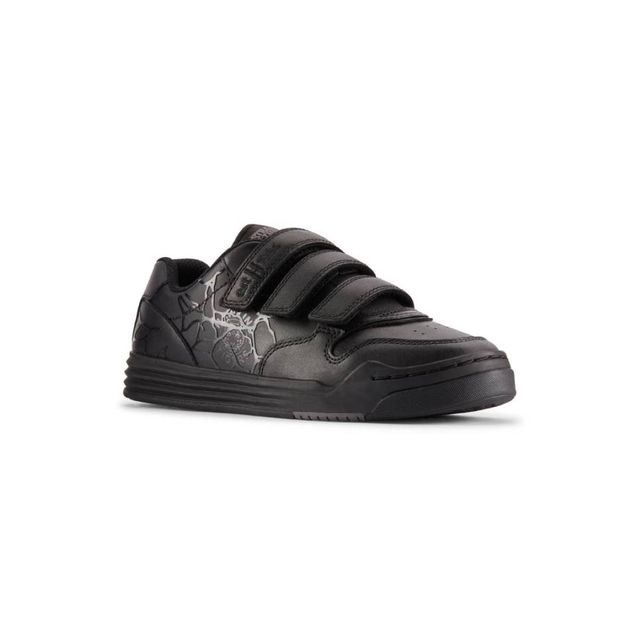 Clarks Stranger Things Black leather Kids Boys Shoes 8032-66F