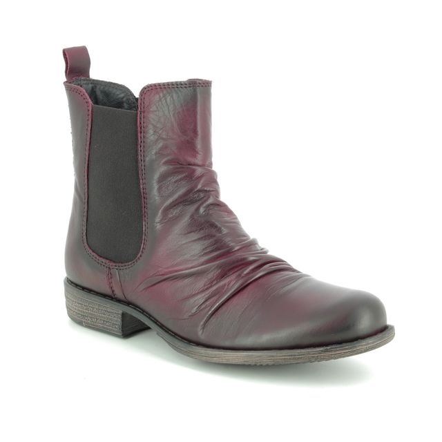 Creator Muskech Wine leather Womens Chelsea Boots IB1058-81