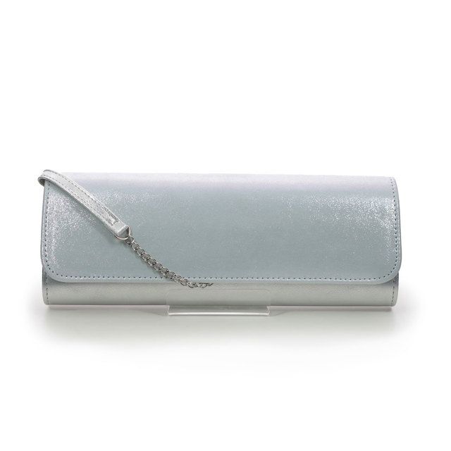 Begg Exclusive Melina Clutch Silver Glitz Womens matching handbag MELINA-T20