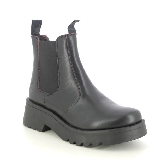 Fly London Chelsea Boots - Black Red - P144789 MEDI   MIDLAND