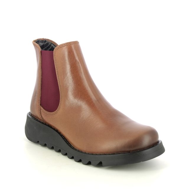 Fly London Chelsea Boots - Tan Leather - P143195 SALV