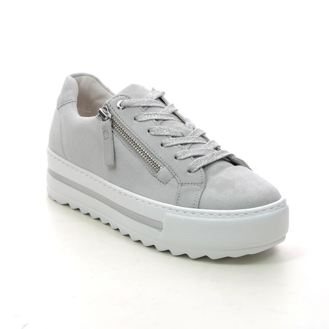 Gabor Heather Light Grey Suede Womens trainers 66.498.40