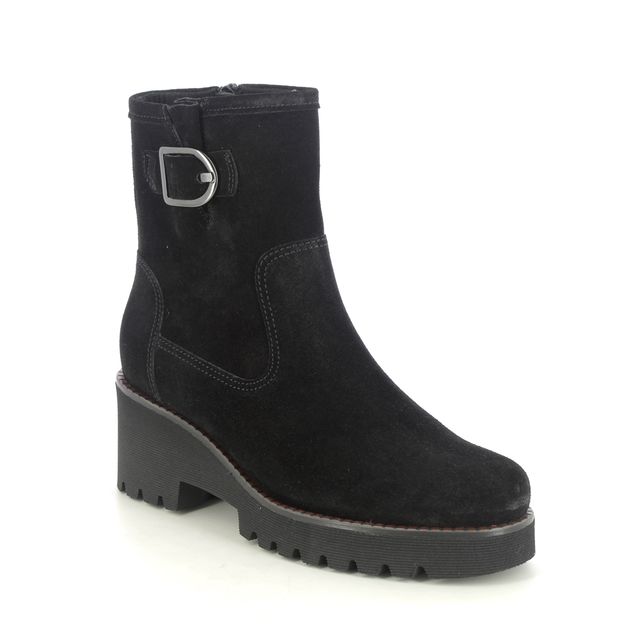 Gabor Wedge Boots - Black suede - 56.622.47 JUDE MIA