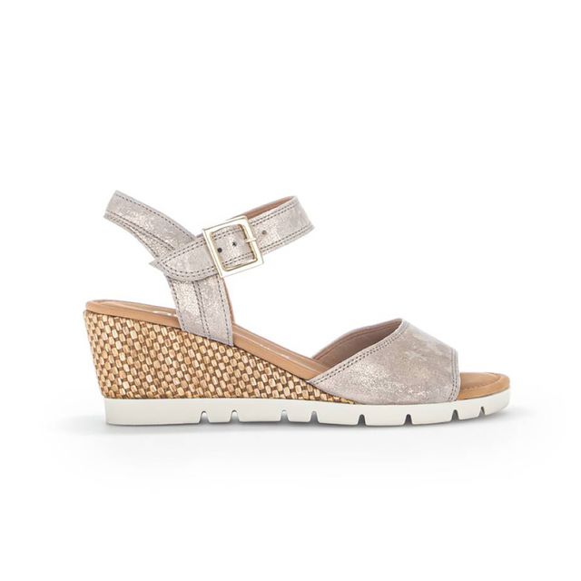 Gabor Wedge Sandals - Light Gold - 62.042.94 NIEVE