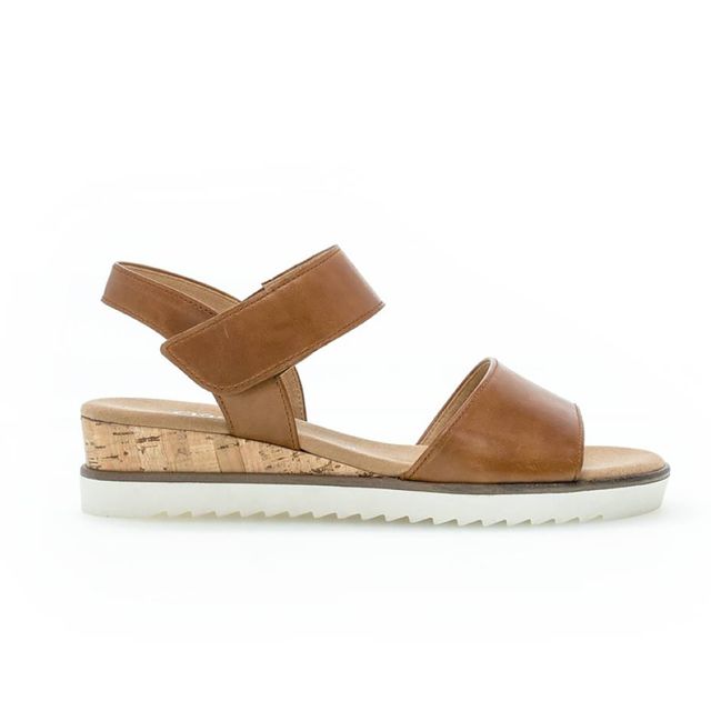 Gabor Wedge Sandals - Tan Leather - 62.750.53 RAYNOR