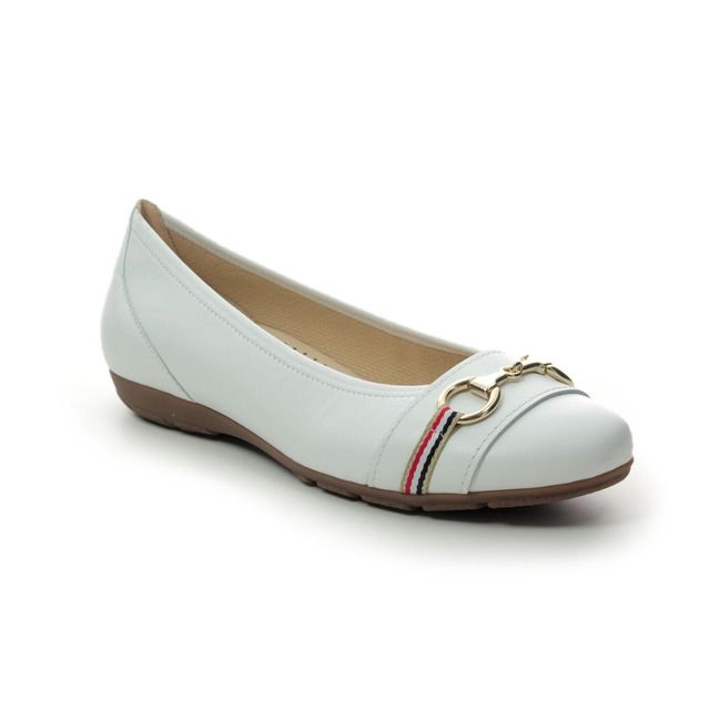 Gabor Resolution WHITE LEATHER Womens pumps 44.165.21