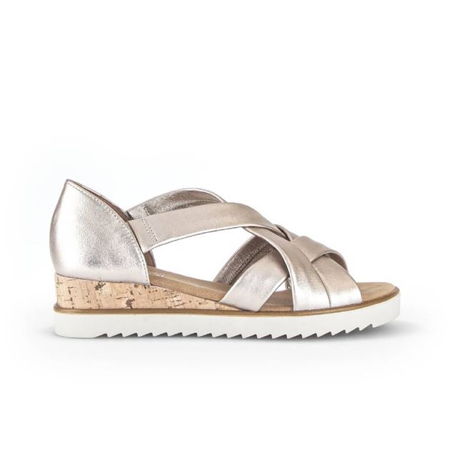 Gabor Wedge Sandals - Champagne - 62.782.82 TRUTH BACK-IN