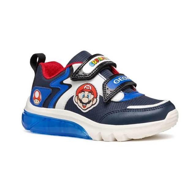 Geox Trainers - Navy Red - J46LBI/C4226 SUPER MARIO 2V