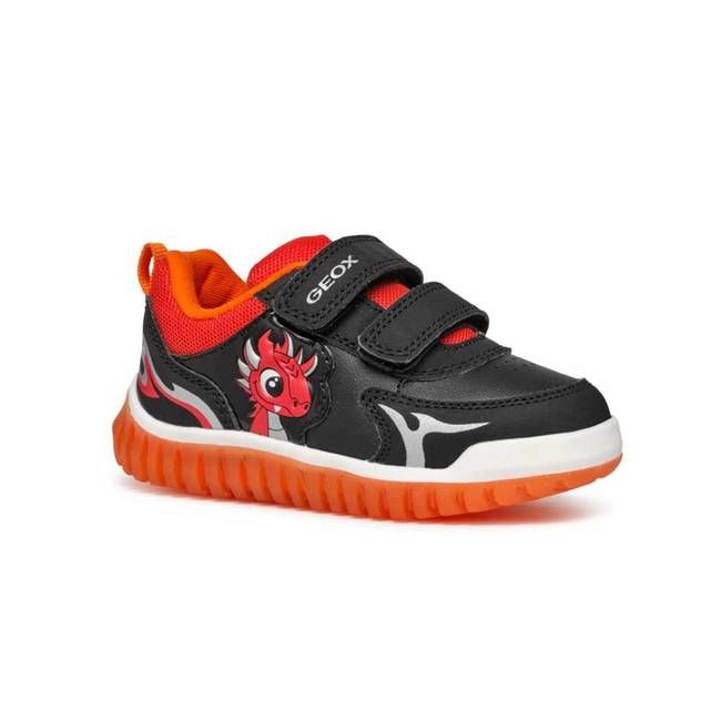 Geox Trainers - Black orange - B465ZA/C0048 LIGHT DRAGON 2V