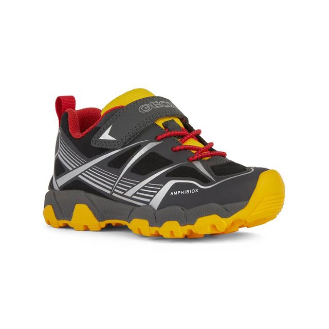 Geox Trainers - Charcoal Yellow - J453ZC/C0070 MAGNETAR TEX BUNGEE