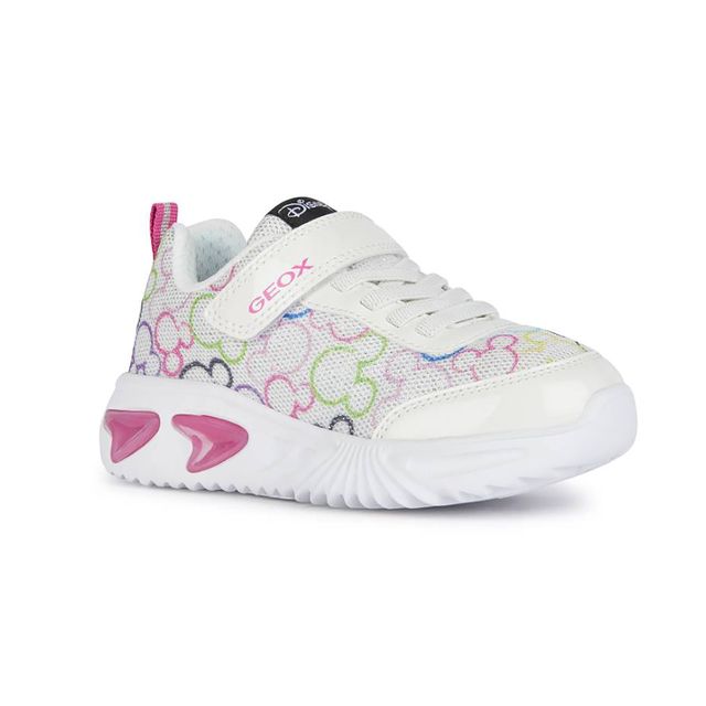 Geox Girls Trainers - White multi - J45E9D/C0653 MINNIE DISNEY