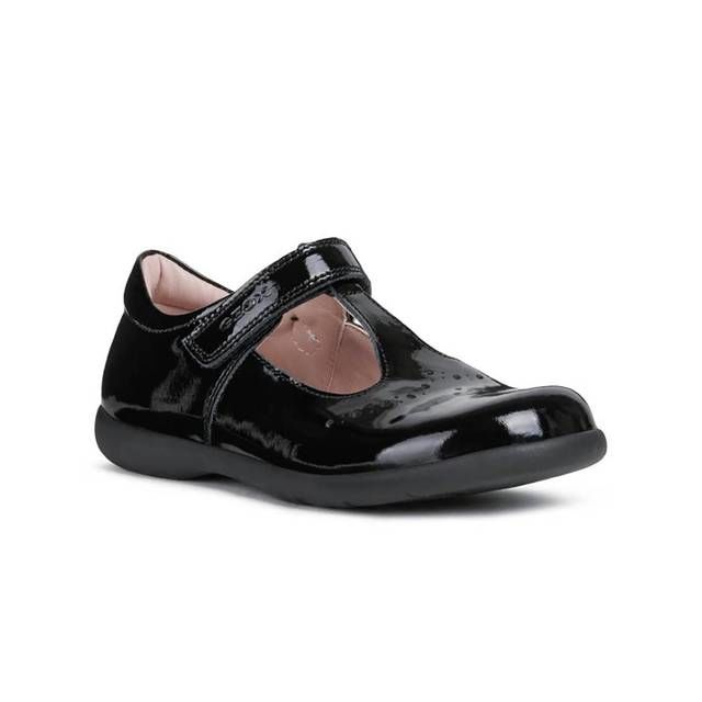 Geox Girls Shoes - Black patent - J16FHB/C9999 NAIMARA B T BAR