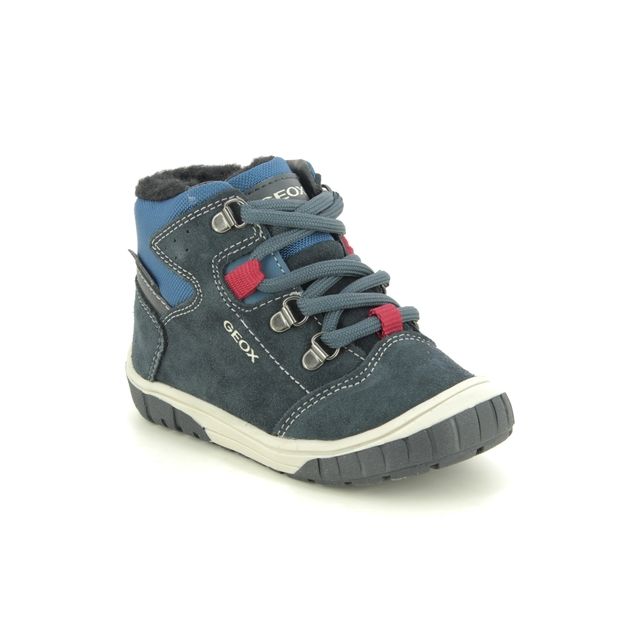 Geox Omar Boy Tex Navy suede Kids Toddler Boys Boots B942DA-CF44R