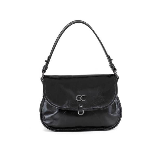 Gianni Conti Handbag - Black leather - 1764895/10 MELFLAPOVER