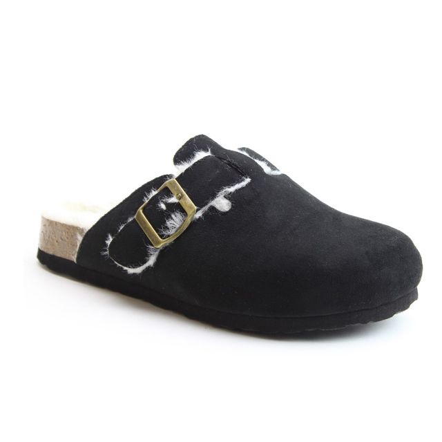 Heavenly Feet Slipper Mules - Black - SH0004464/34 ALESSIA