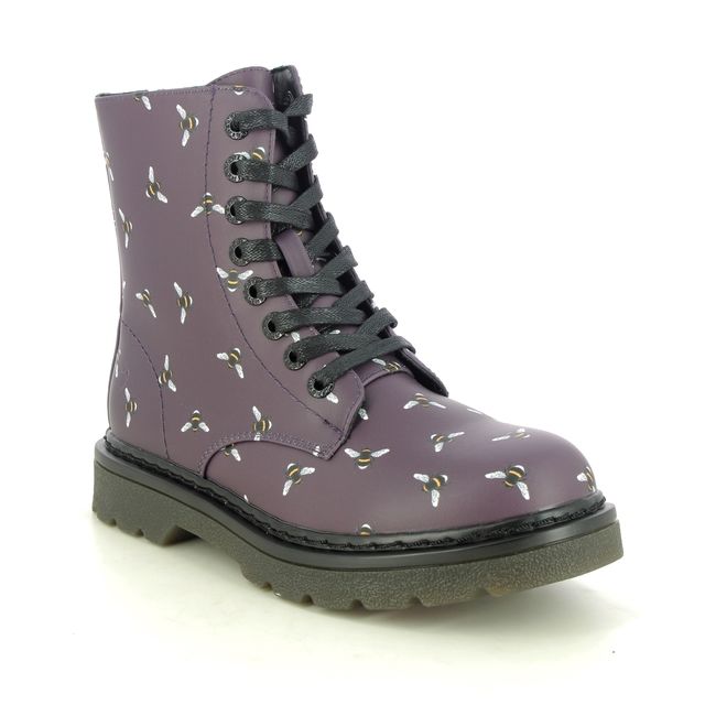 Heavenly Feet Biker Boots - Purple - AB0003831/94 JUSTINA 2 BEE