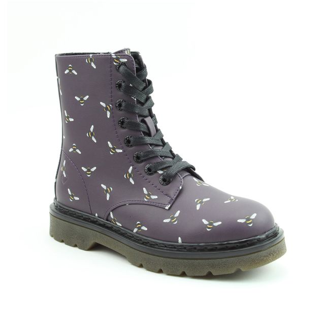 Heavenly Feet Biker Boots - Purple - AB0003831/94 JUSTINA 2 BEE