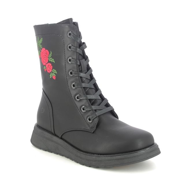 Heavenly Feet Lace Up Boots - Black floral - MB0003790/46 MARTINA 4