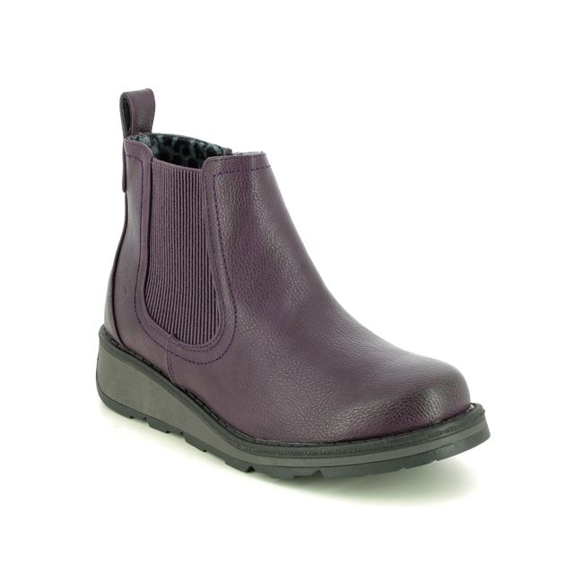 Heavenly Feet Rolo  4 Purple Womens Chelsea Boots 3002-95