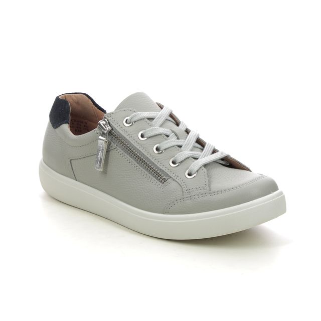 Hotter Chase 2 Wide Light Grey Leather Womens trainers 16116-03