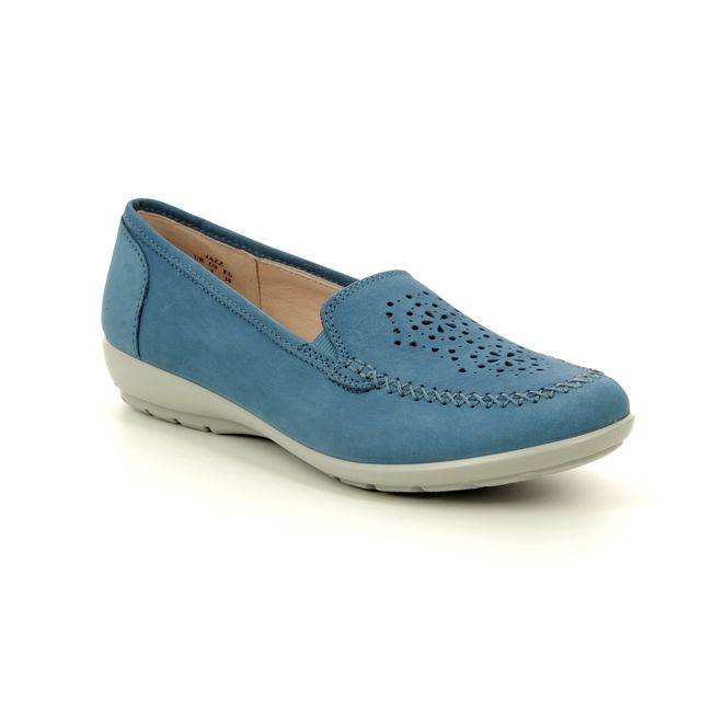 Hotter Jazz  E Fit Blue nubuck Womens loafers 9109-72