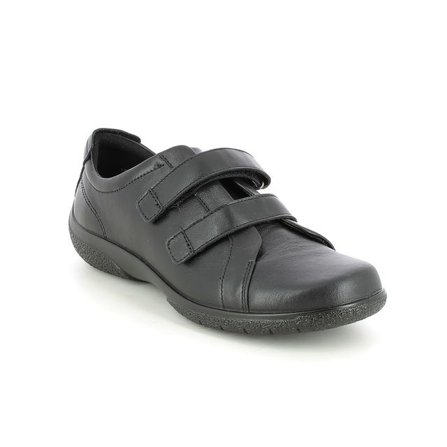 Hotter Lacing Shoes - Black leather - 9920/30 LEAP 2 EXTRA WIDE