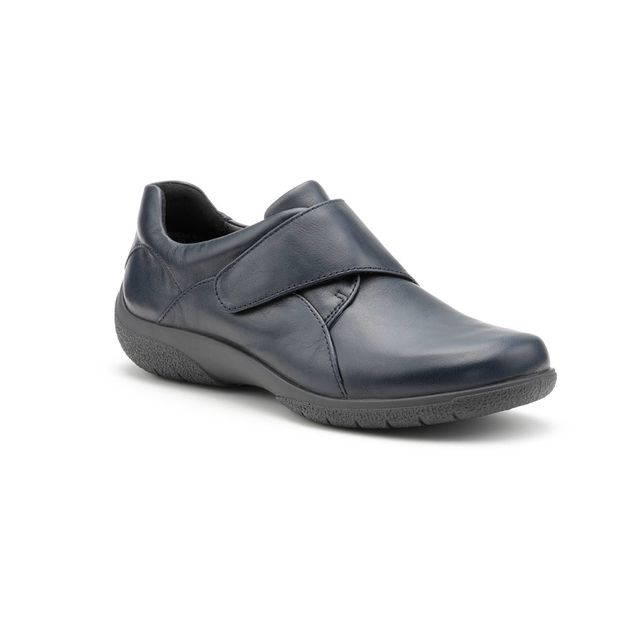 Hotter Comfort Slip On Shoes - Navy leather - 9511/71 SUGAR  2 WIDE