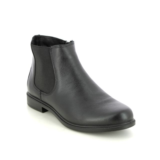 Hotter Chelsea Boots - Black leather - 2161/31 TENBY  ZIP