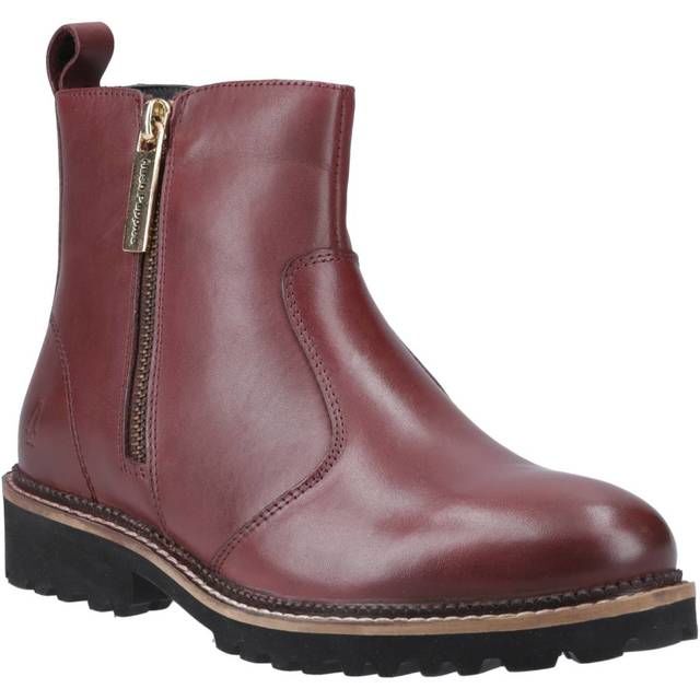 Hush Puppies Ankle Boots - Burgundy - HP-37846-70518 Grace Zip