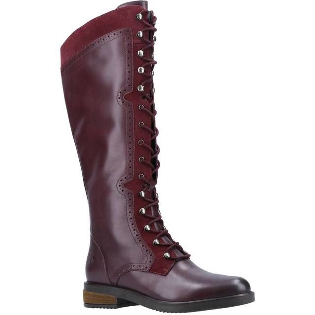 Hush Puppies Knee-high Boots - Burgundy - HPW1000-108-3 Rudy