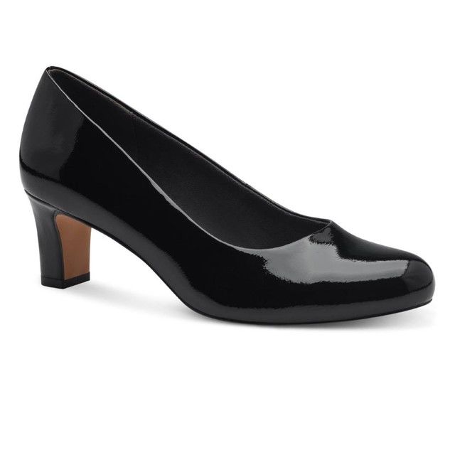 Jana Court Shoes - Black patent - 22472/41018 KALLADAEN WIDE