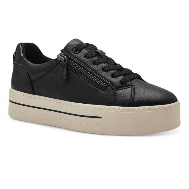 Jana Trainers - Black White - 23767/43001 LIMA ZIP WIDE