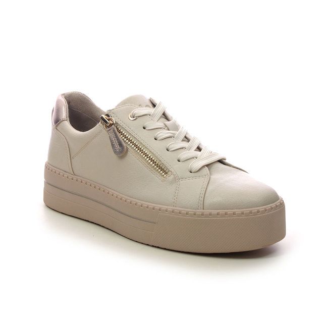 Jana Trainers - Ivory - 23767/43411 LIMA ZIP WIDE