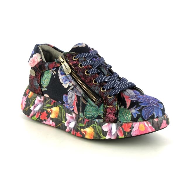 Laura Vita Trainers - Black floral - SO26803/4G NIKITO 44